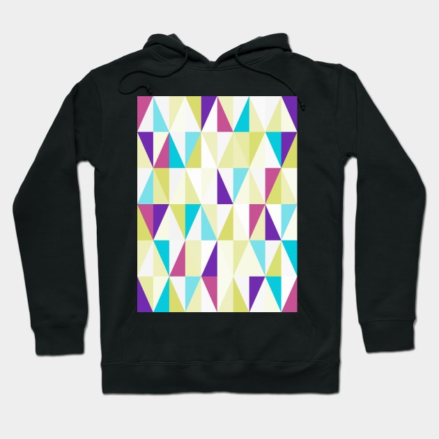 Geo Abstract Purple & Green Hoodie by Blue-Banana